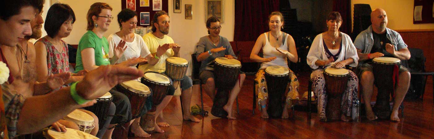 learn african drumming at Evolve Festival, Nelson