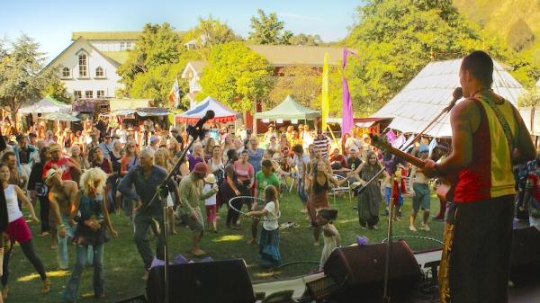 Dancing and music at Evolve Festival